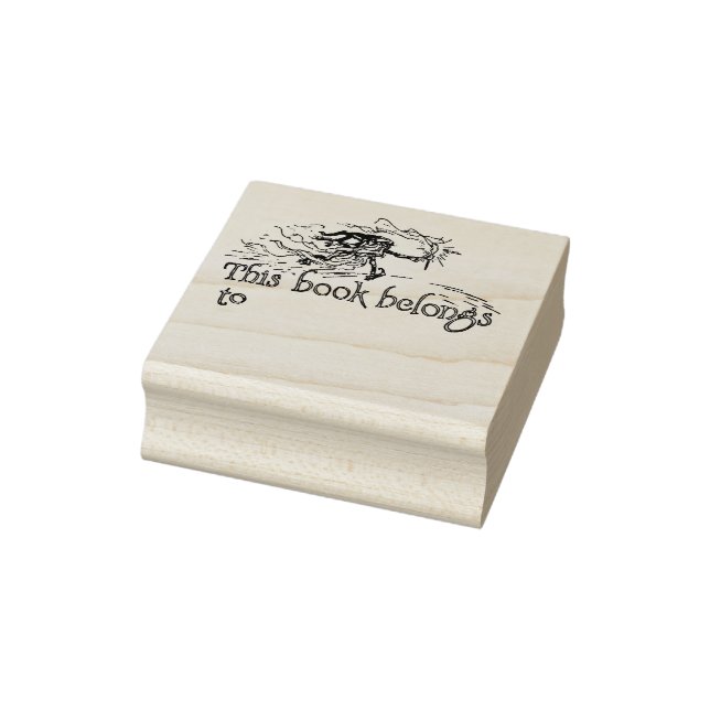 Fantasy Bookplate Rubber Stamp – Personalised  (Stamp)