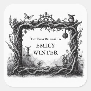 Fantasy Bookplate Sticker