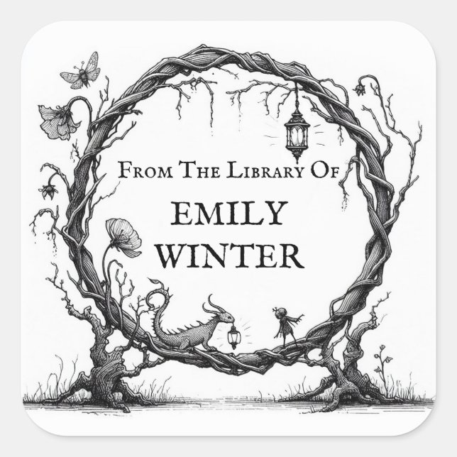 Fantasy Bookplate Sticker (Front)