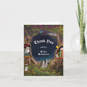 Fantasy Books for Baby Shower Thank You Card