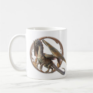 Fantasy Bronze Majestic Dragon Coffee Mug