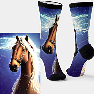 Fantasy Brown Horse with White Mane Socks