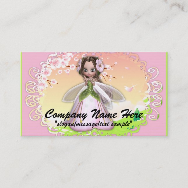 Fantasy Business Card :: Cherry Blossom Fairy (Front)