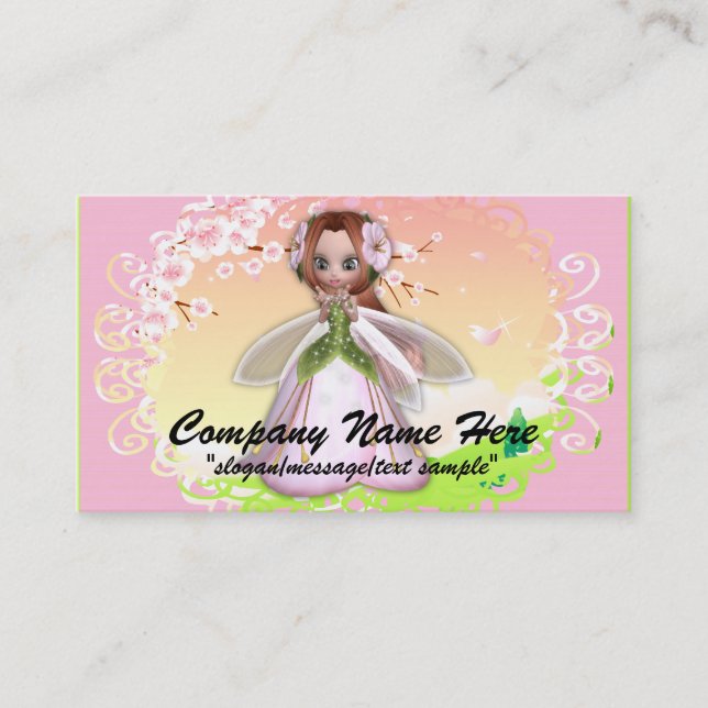 Fantasy Business Card :: Cherry Blossom Fairy 3 (Front)