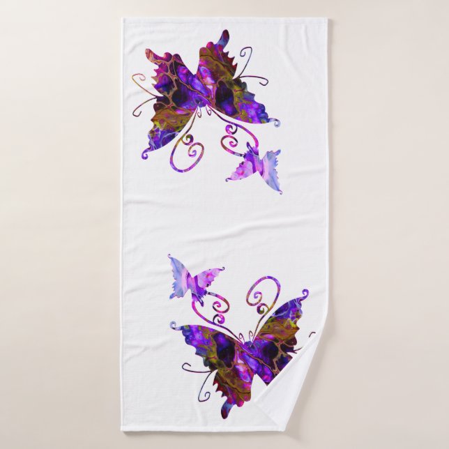 Fantasy Butterflies Bath Towel (Bath Towel)