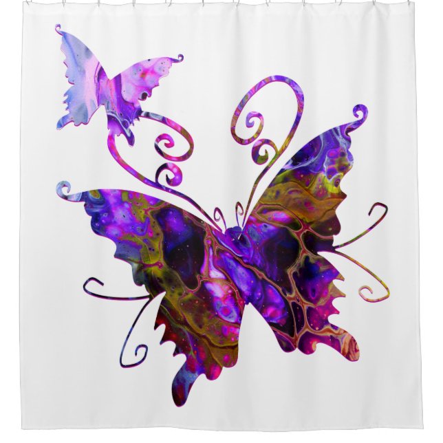 Fantasy Butterflies Shower Curtain (Front)