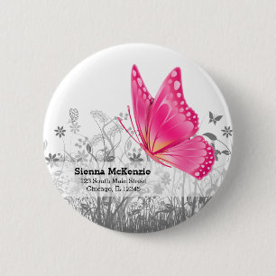 Fantasy Butterfly * choose background colour 6 Cm Round Badge