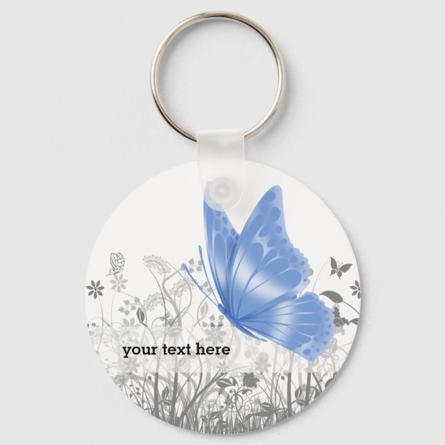 Fantasy butterfly * choose background colour key ring (Front)