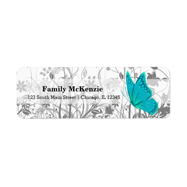 Fantasy Butterfly * choose background colour Return Address Label (Front)