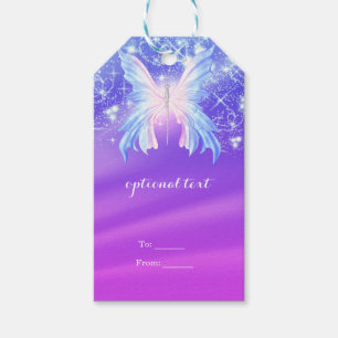 Fantasy Butterfly Pink & Purple Sparkle Gift Tags