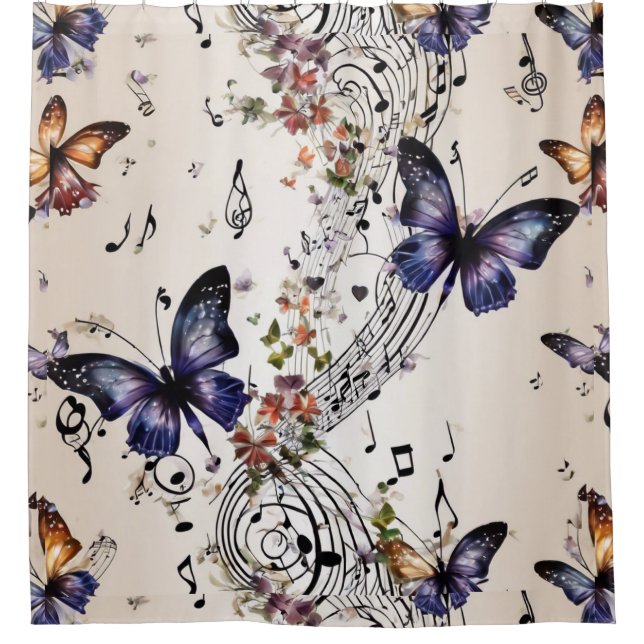 Fantasy Butterfly  Shower Curtain (Front)