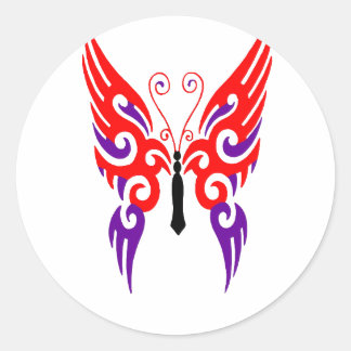 fantasy butterfly tattoo classic round sticker