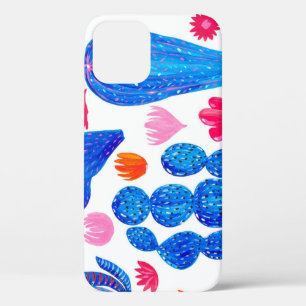 Fantasy Cacti: Decorative Seamless Pattern. iPhone 12 Case