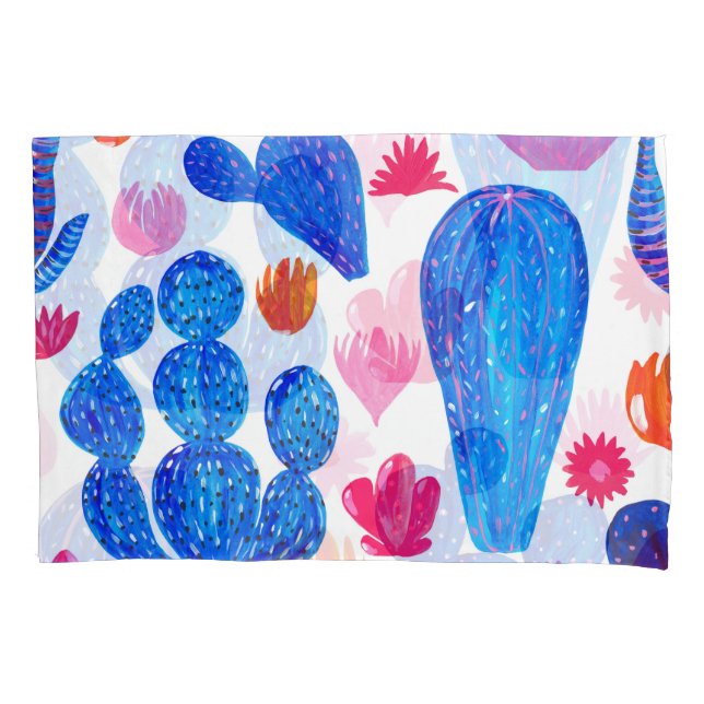 Fantasy Cacti: Decorative Seamless Pattern. Pillowcase (Front)