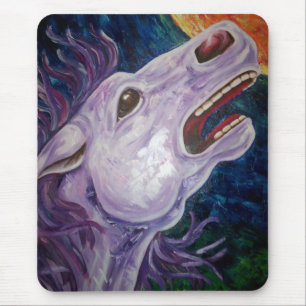 Fantasy Carousel Horse and Moon Art Mouse Pad