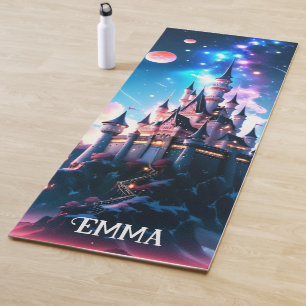 Fantasy Castle Custom Name Double Sided Yoga Mat