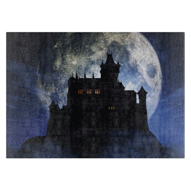 Fantasy castle during night cutting board (Front)