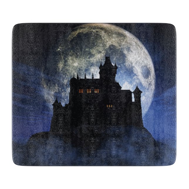 Fantasy castle during night cutting board (Front)