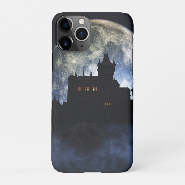 Fantasy castle during night iPhone case (Back)