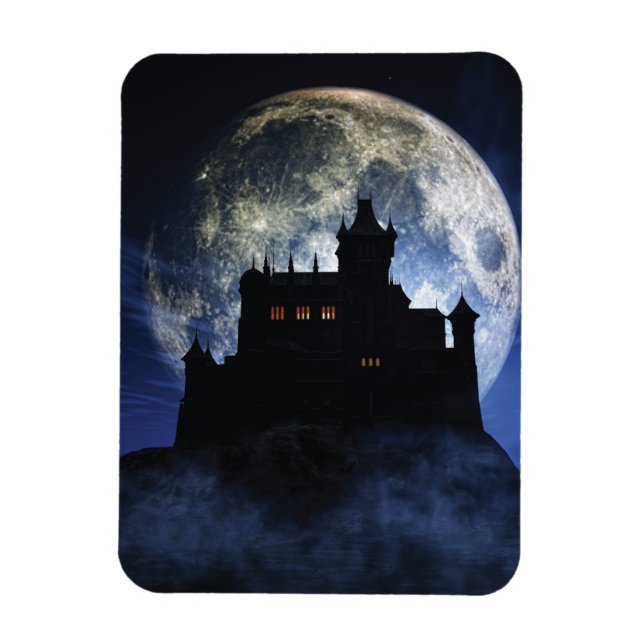 Fantasy castle during night magnet (Vertical)