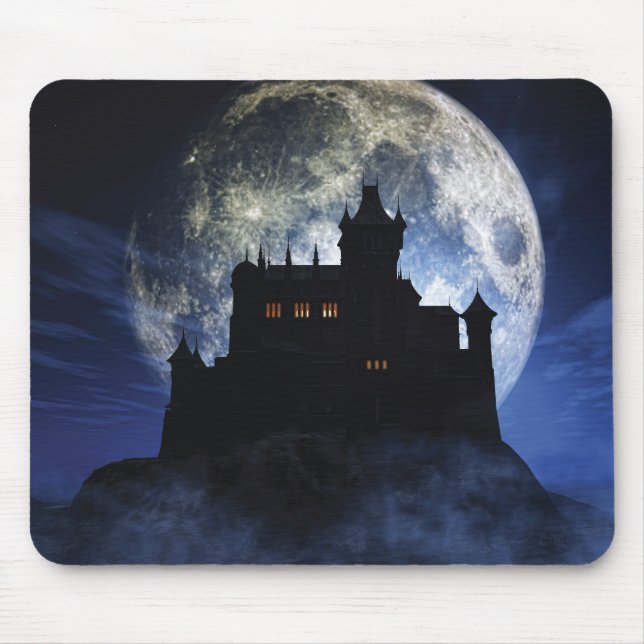 Fantasy castle during night mouse pad (Front)