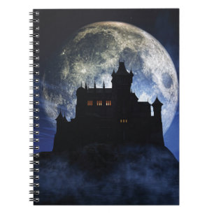 Fantasy castle during night notebook