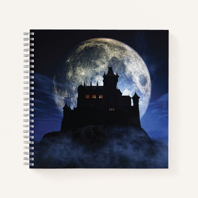 Fantasy castle during night notebook (Front)