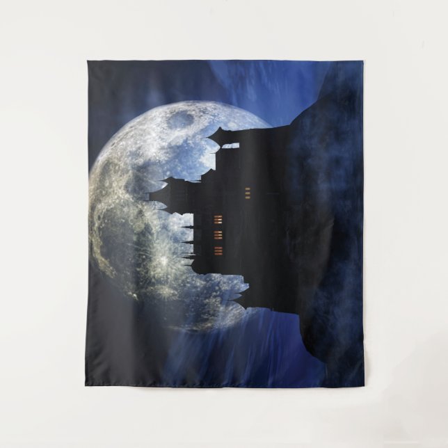 Fantasy castle during night tapestry (Front)