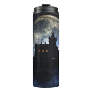 Fantasy castle during night thermal tumbler