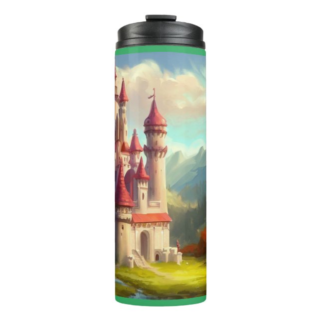 Fantasy Castle Happy Landscape 1 Thermal Tumbler (Front)
