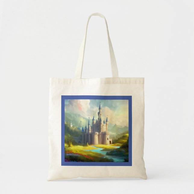 Fantasy Castle Happy Landscape 3 Tote Bag (Front)