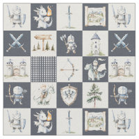 Fantasy castle with dragons and knights baby boy