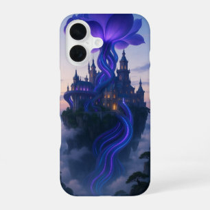 Fantasy Castle with Glowing Purple Flower – Magica iPhone 16 Case