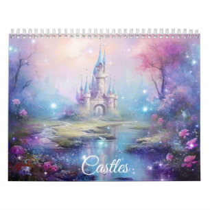 Fantasy Castles in Abstract Style Calendar