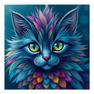 Fantasy Cat Poster