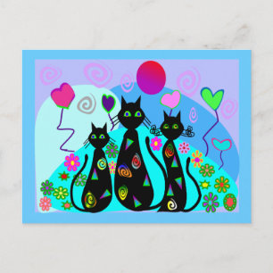 "Fantasy Cats of Summer" Postcard
