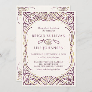 Fantasy Celtic Mediaeval Wedding Invitation