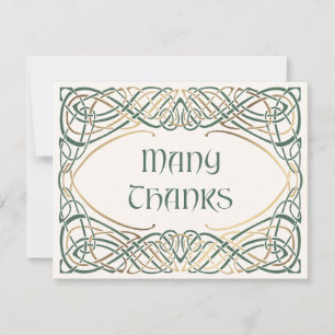 Fantasy Celtic Mediaeval Wedding Thank You Card