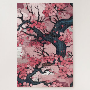 Fantasy Cherry Blossom Dreamscape Jigsaw Puzzle