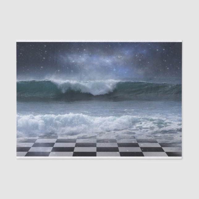 fantasy chess board tissue paper (Front)