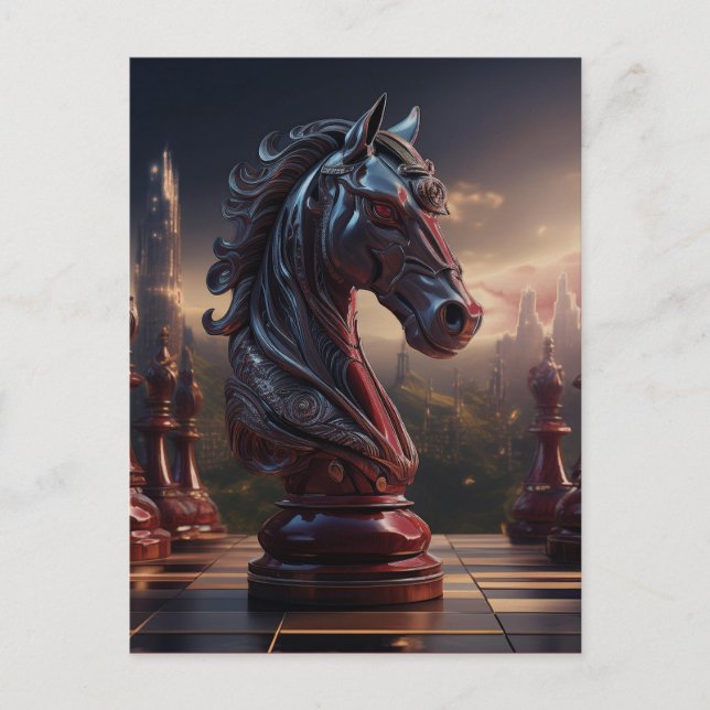 Fantasy Chess Scenes - Knight Postcard (Front)