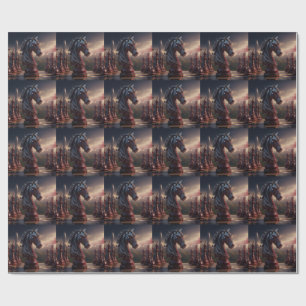 Fantasy Chess Scenes - Knight Wrapping Paper