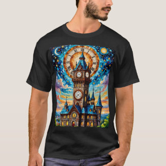 Fantasy Clocktower Mosaic Art Tee