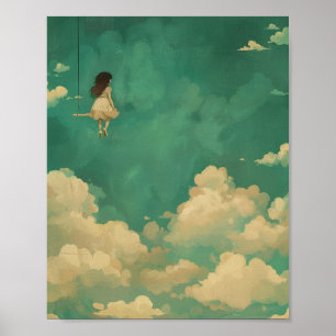 fantasy clouds in the sky dreamer art print