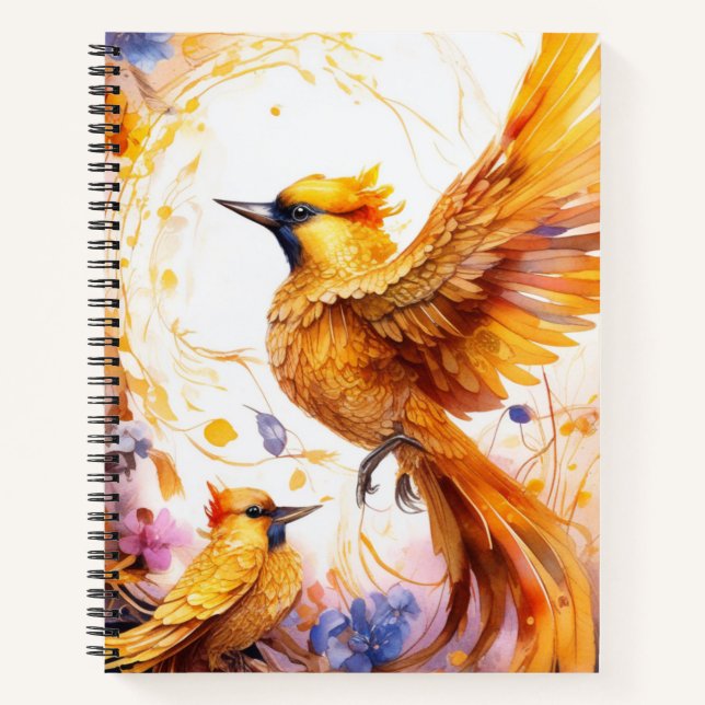 Fantasy Colorful Bird Notebook (Front)