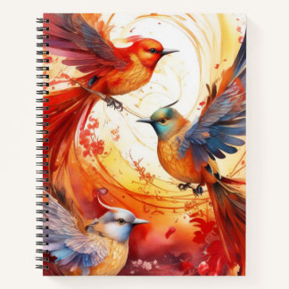 Fantasy Colorful Bird Notebook
