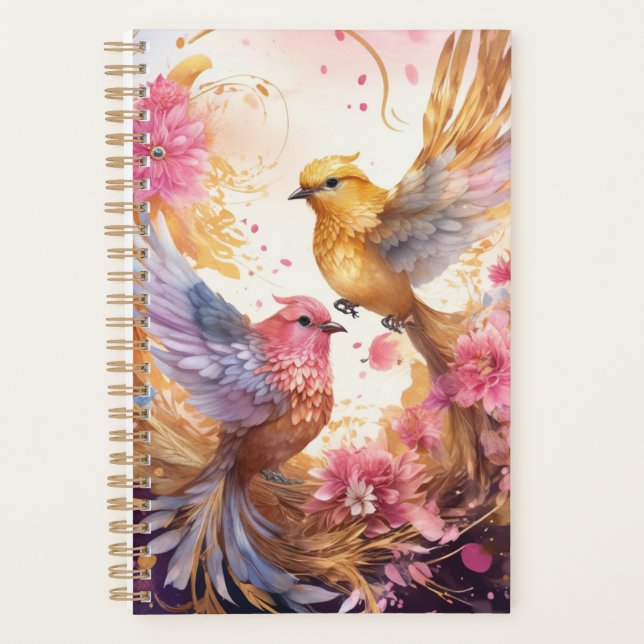 Fantasy Colorful Bird  Planner (Front)