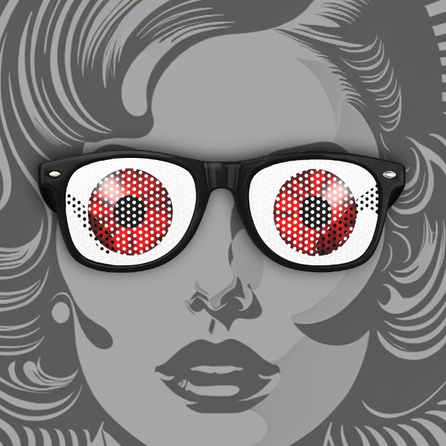 Fantasy Colour Eyes Red Retro Sunglasses (Creator Uploaded)
