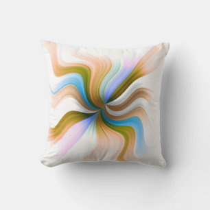 Fantasy Coloured Waves Art Design Abstract Cushion