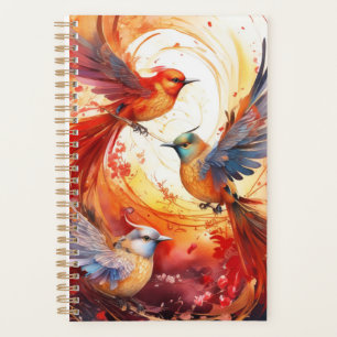 Fantasy Colourful Bird Planner